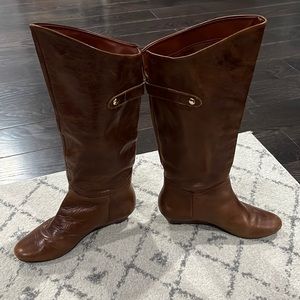 Steven by Steve Madden Brown Leather Boots